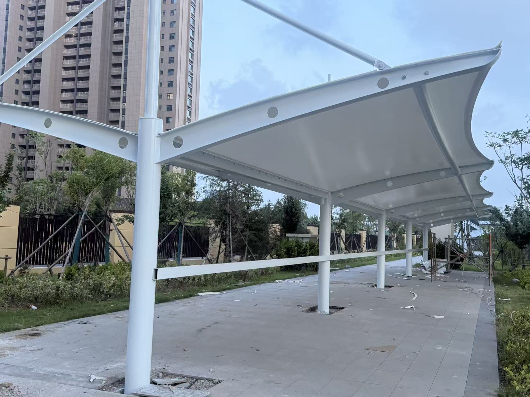 铜梁膜结构雨棚案例