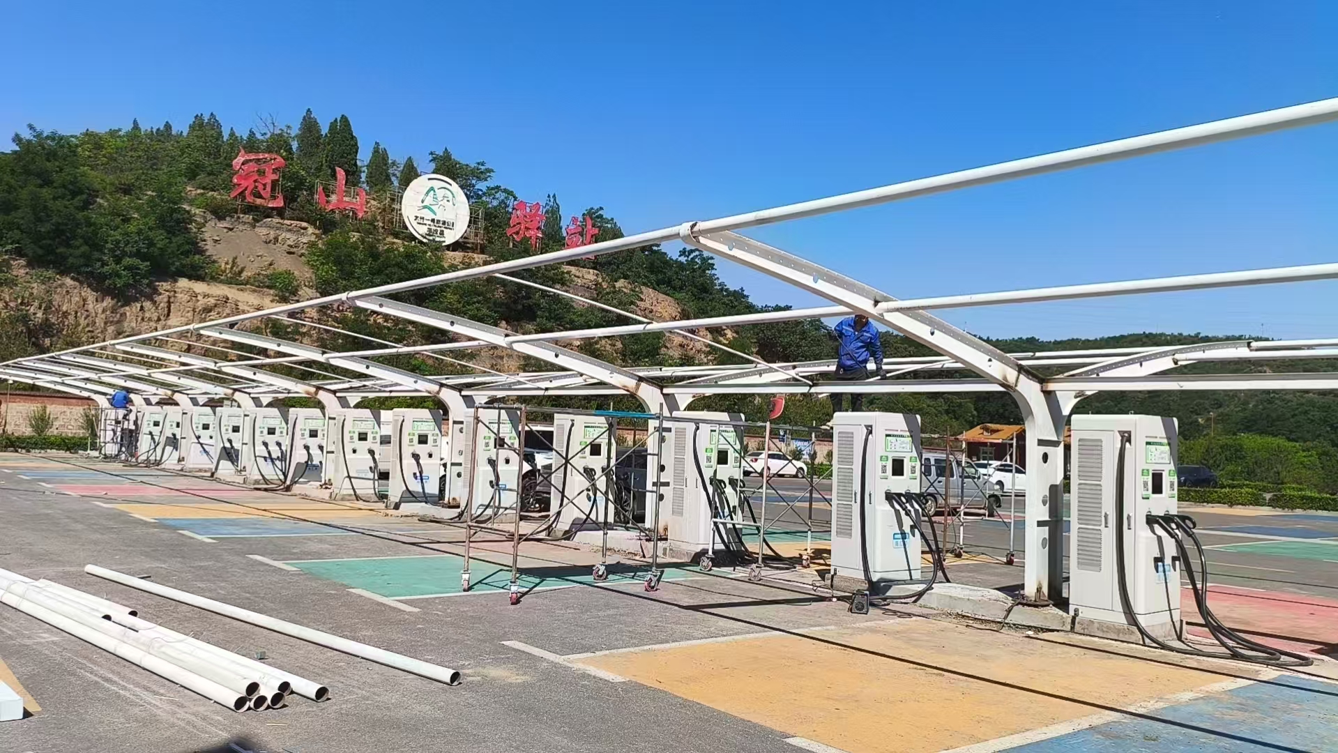 蓟县电动车棚案例