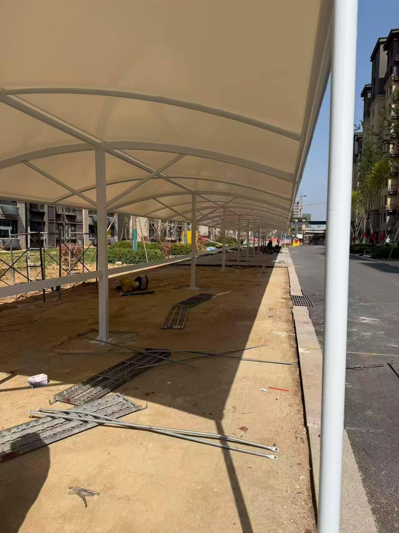 儋州膜结构雨棚案例