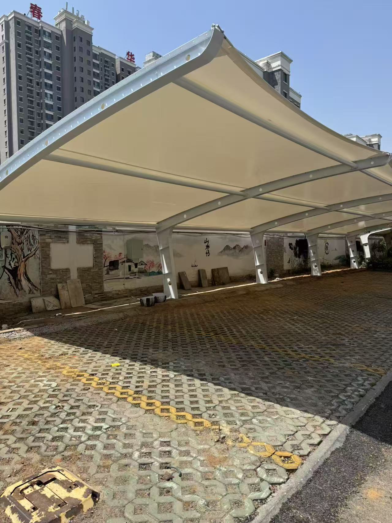 充电桩膜结构遮阳棚